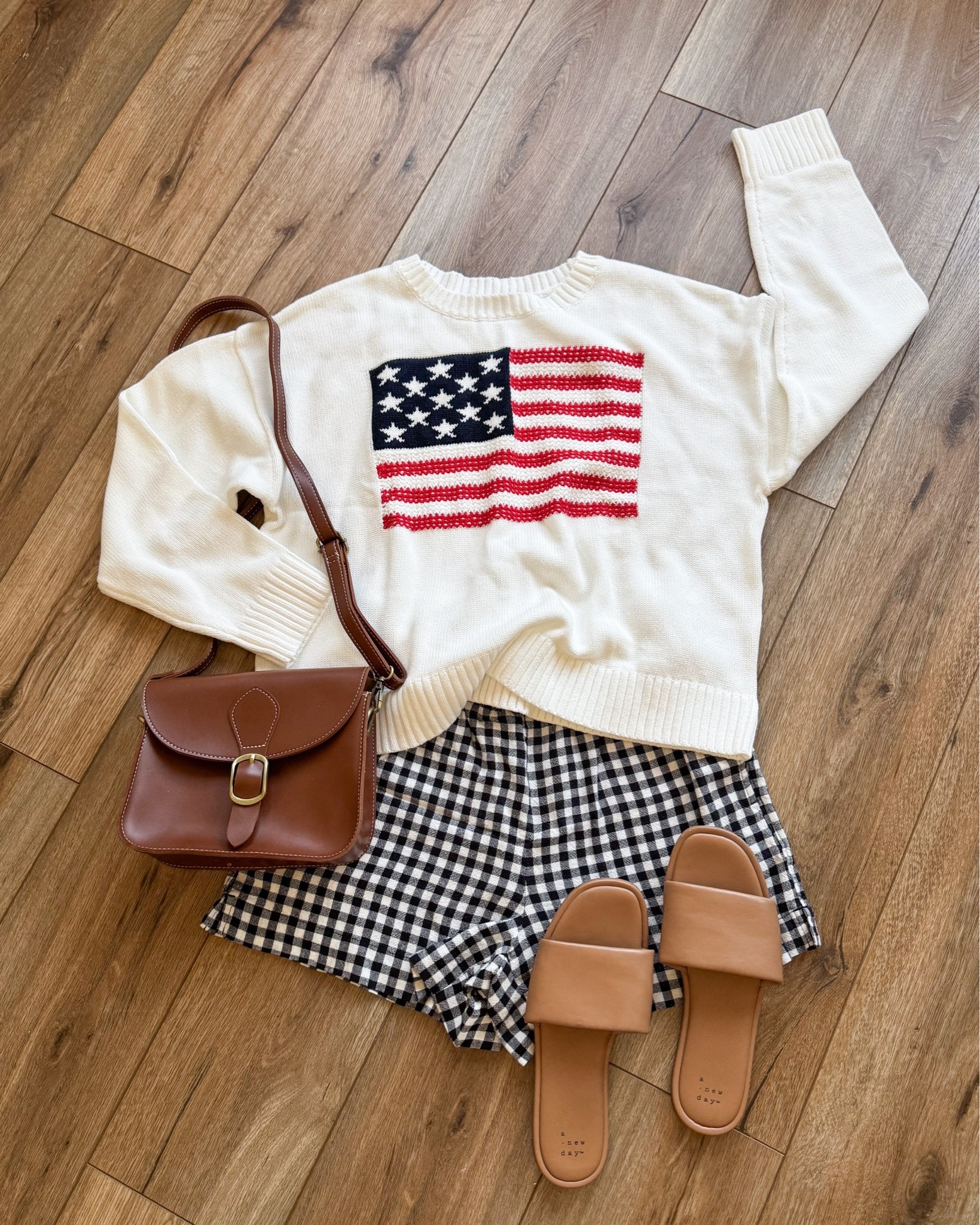 4th of july outfits. memorial day outfits. american flag sweater. gingham shorts. both run true to size!

#LTKSeasonal #LTKSaleAlert #LTKootd