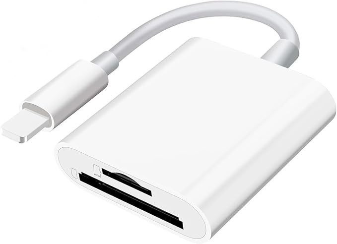 SD Card Reader for iPhone iPad Camera,Dual Card Slot Memory Card Reader Supports SD and TF Card T... | Amazon (US)