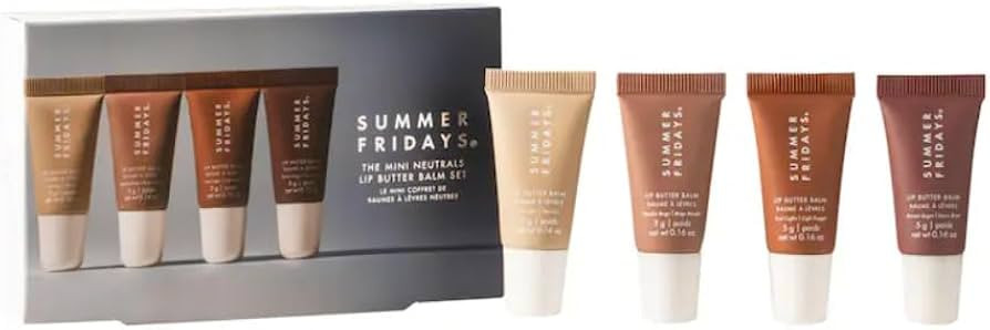 Summer Fridays The Mini Neutrals Lip Butter Balm Set & Complimentary Sheet Masque | Amazon (US)