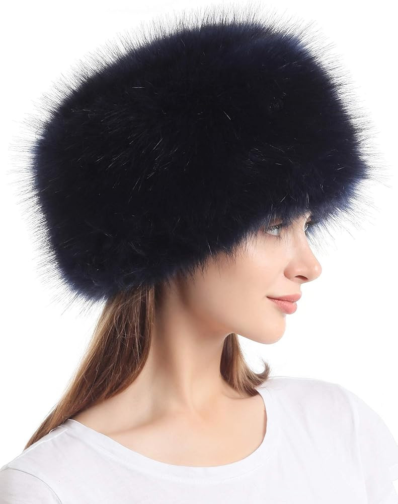 sy soul young Women's Winter Faux Fur Cossak Russian Style Hat Warm Cap | Amazon (US)