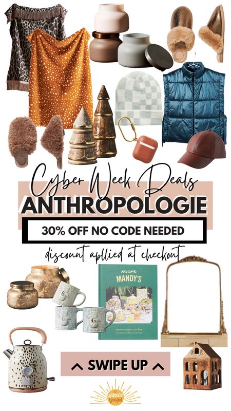 Anthro is 30% off everything! (Some exclusions for out of house brands) 

From candles and mugs to the infamous anthro mirror I’ve rounded up the best of the best. 



#LTKGiftGuide #LTKCyberweek #LTKHoliday