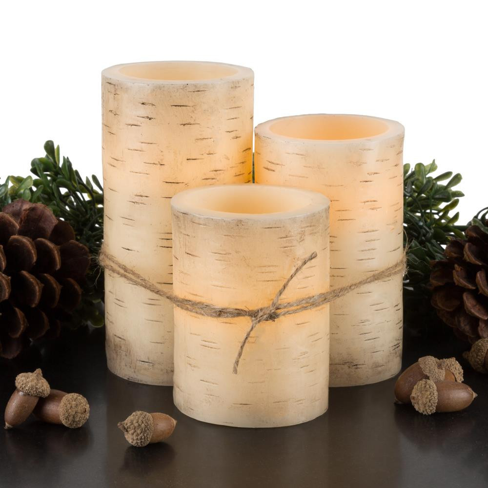 Hastings Home 3 -Pack 3 -Wick Vanilla Yellow Flameless LED Electric candle Candles | 606786QCS | Lowe's