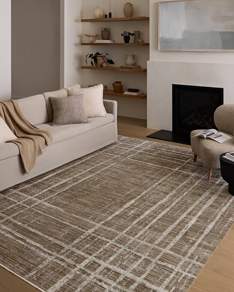 Loloi II Wade Collection WAE-05 Brown/Stone 9'-3" x 13'-1" Area Rug | Amazon (US)