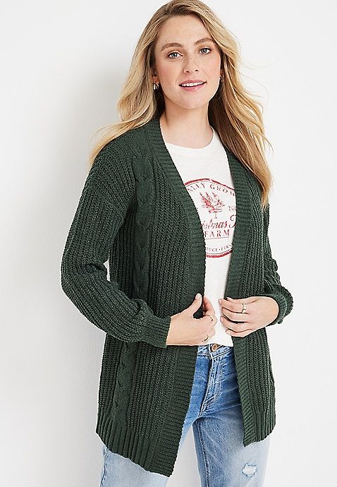 Cable Knit Cardigan | Maurices
