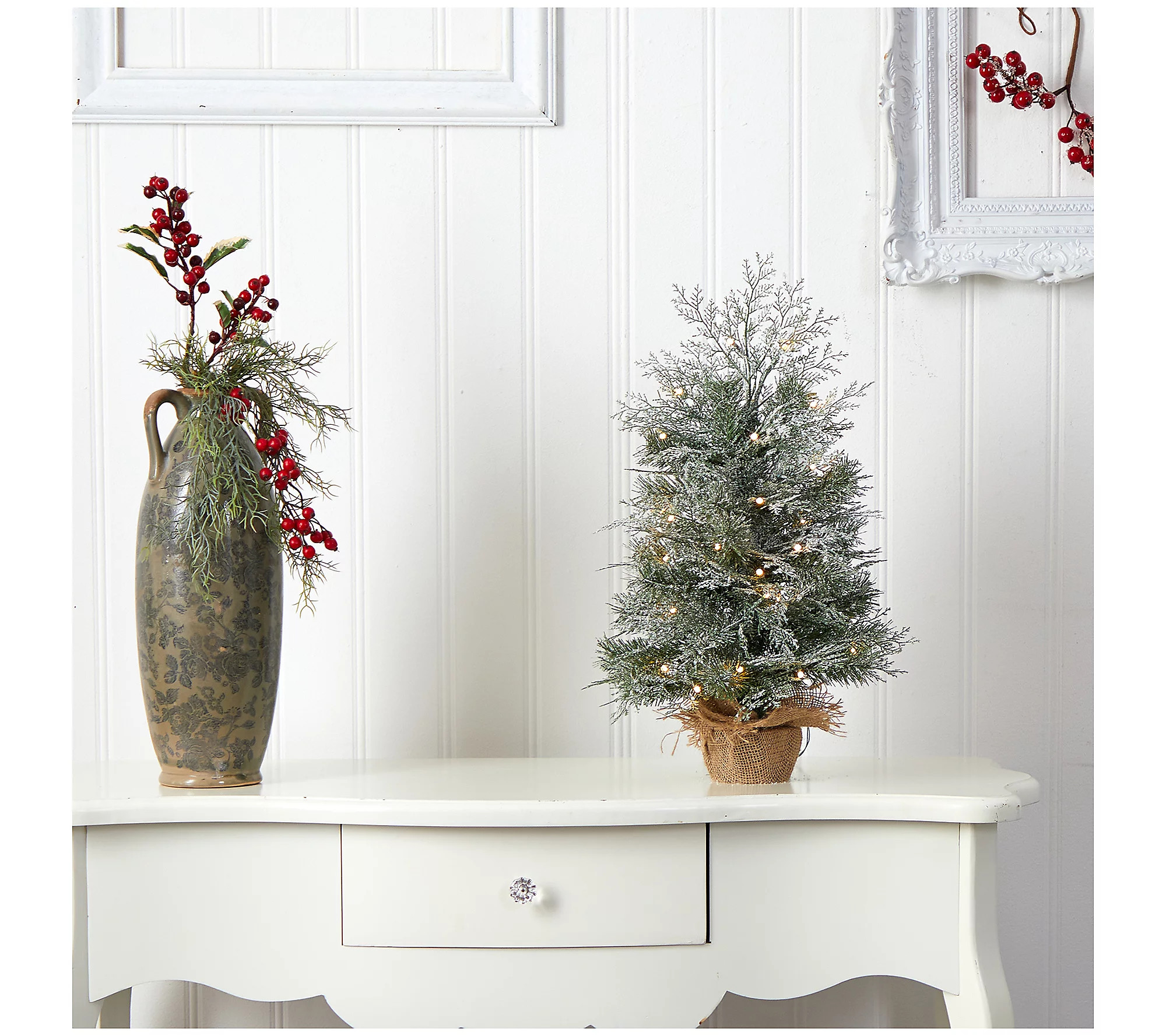 Nearly Natural 2' Winter Frosted Christmas Tree | QVC