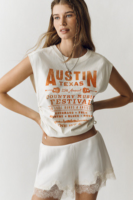 100% Cotton Cinched Muscle Tee | Anthropologie (US)