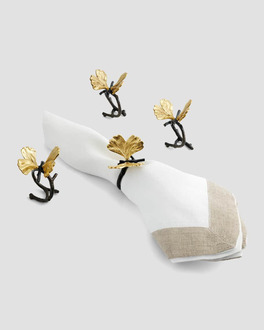 Michael Aram Butterfly Ginkgo Napkin Rings, Set of 4 | Neiman Marcus