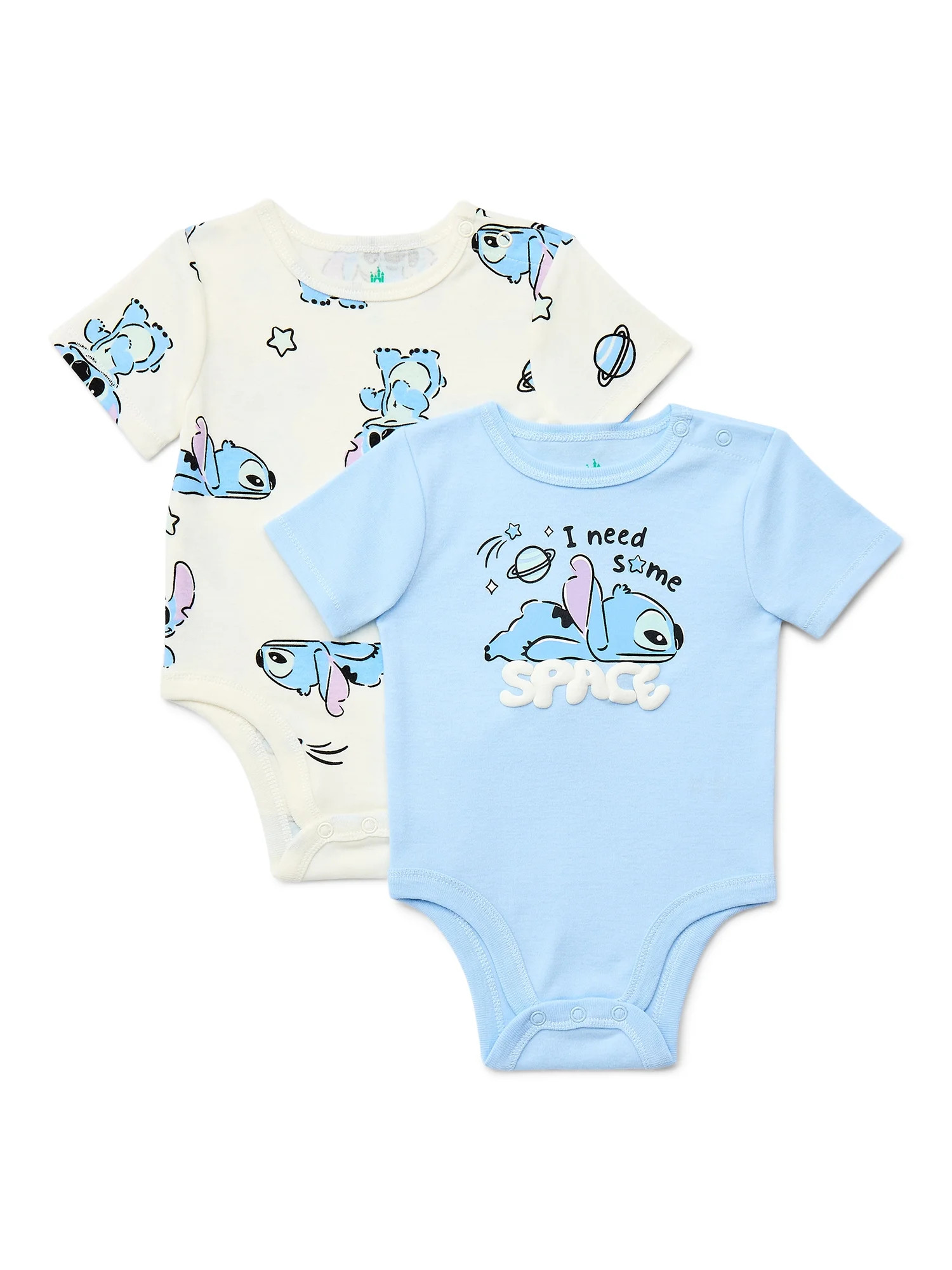 Disney Lilo and Stitch Baby Boys or Girls Graphic One-Piece Bodysuits, 2-Pack, Sizes 0/3M-24M | Walmart (US)