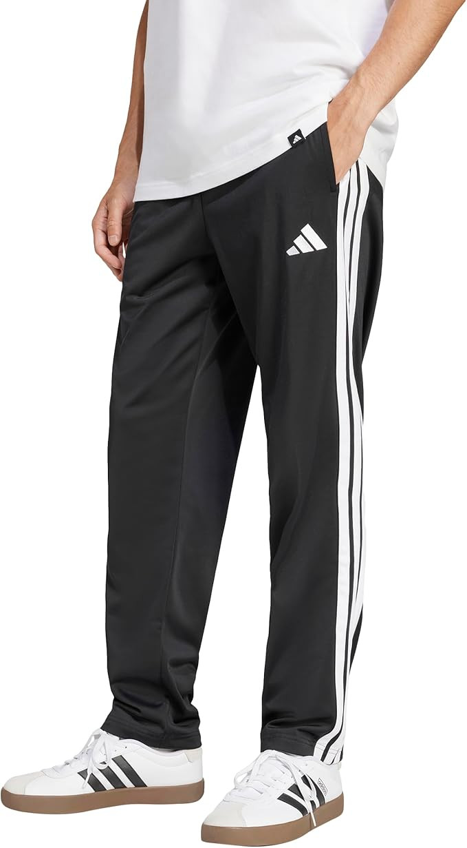 Adidas Mens 3-Stripes Tricot Open Hem Track Pants | Amazon (US)