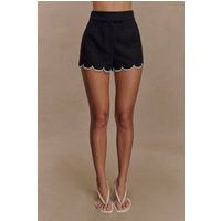 Judith Scallop Shorts / Black | MESHKI | S | MESHKI US