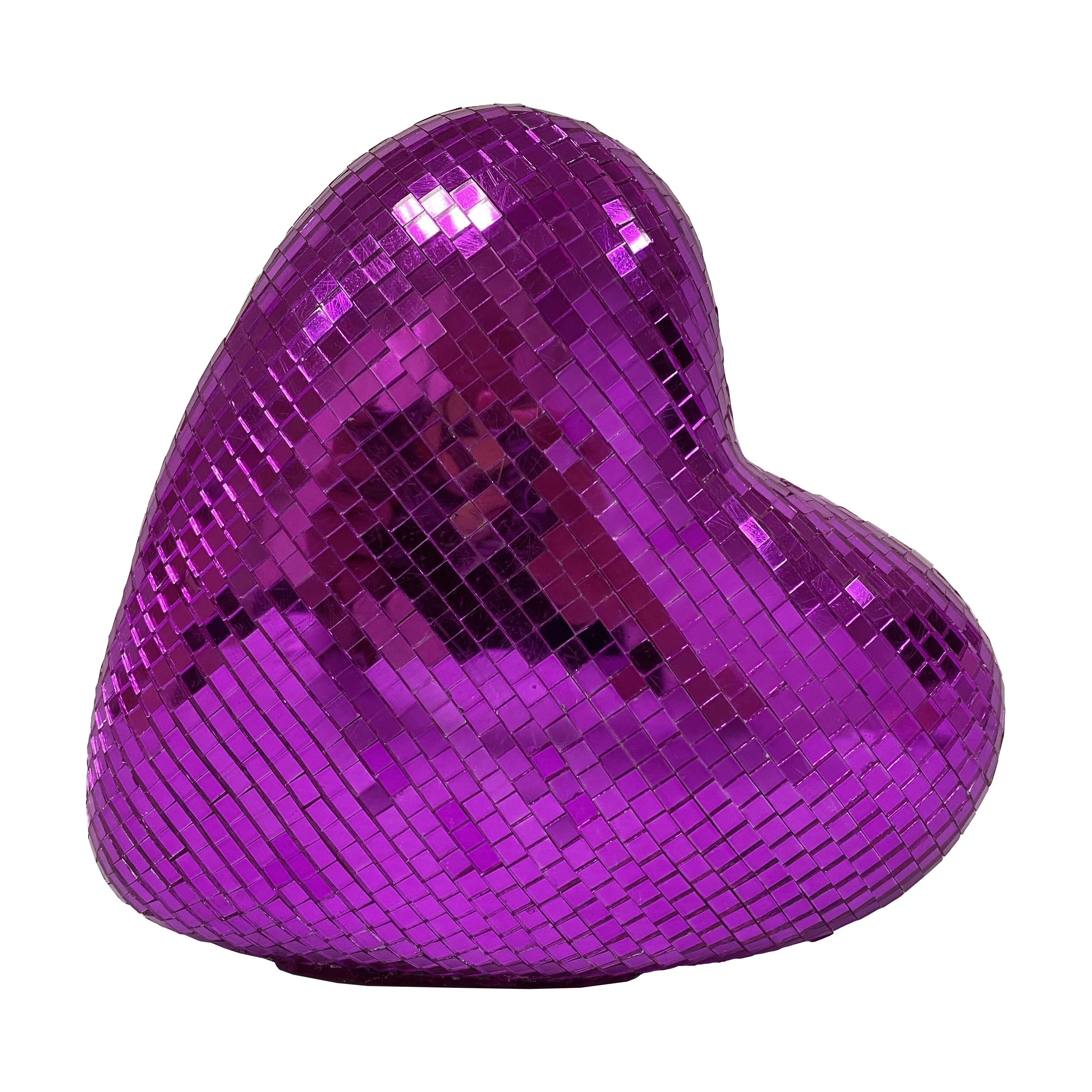 Valentine’s Day Hot Pink Disco Heart Shaped Decoration, 7..75(W)X7.5 (D)X3.25 (H), by Way To Ce... | Walmart (US)