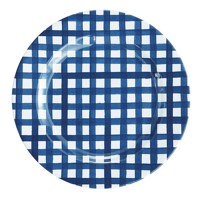 Gingham Melamine Accent Plates - Set of 4 | Ballard Designs, Inc.