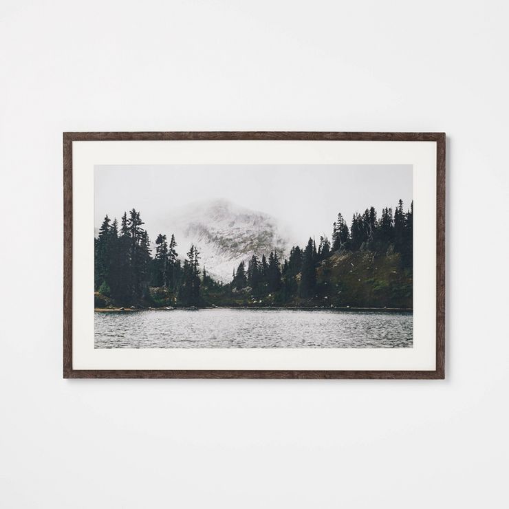 34&#34; x22&#34; Misty Mountain Lake Framed Under Plexi Poster Print - Threshold&#8482; designed ... | Target