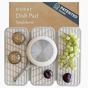 Dorai Home Dish Pad - Collapsable Stone Dish Drying Mat with Diatomaceous Earth for Quick Drying ... | Amazon (US)