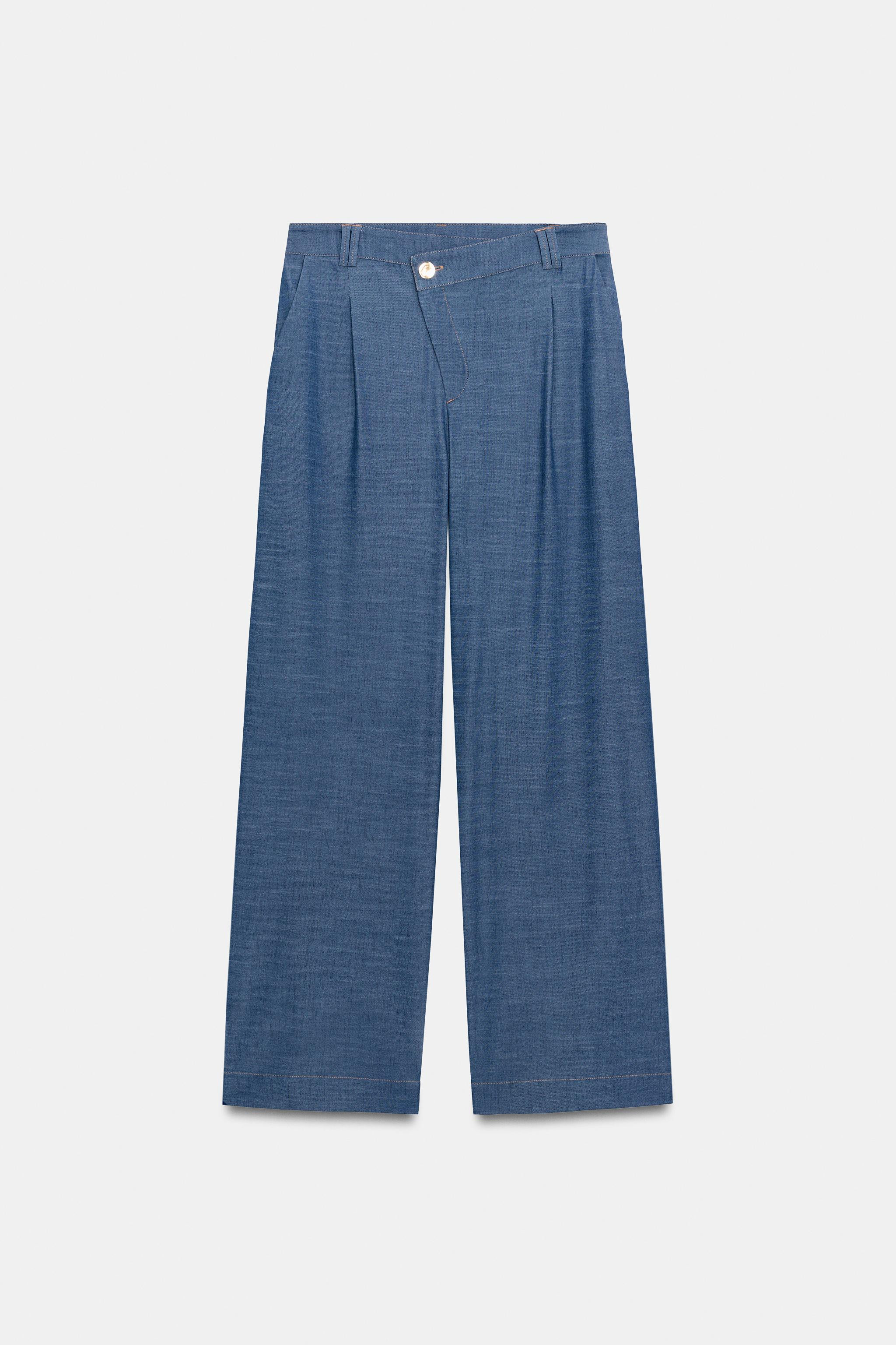 WIDE-LEG TROUSERS WITH WRAP WAIST | Zara UK