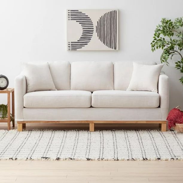 Gap Home Upholstered Wood Base Sofa, Oat | Walmart (US)