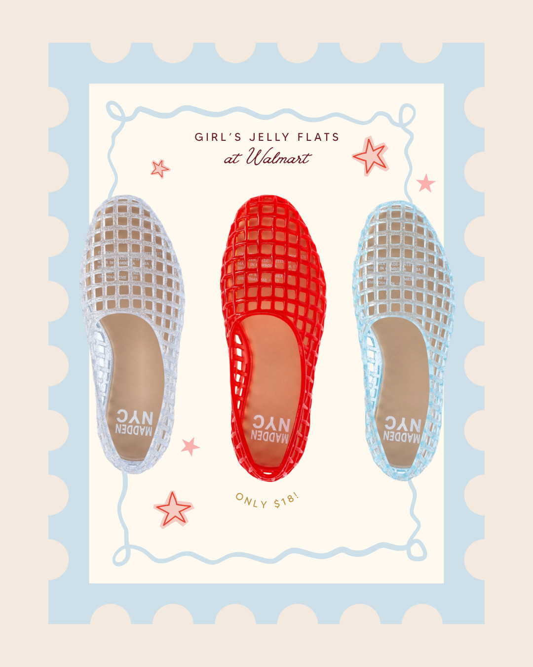 Darling jelly flats for only $18 at Walmart!  

 #LTKKids