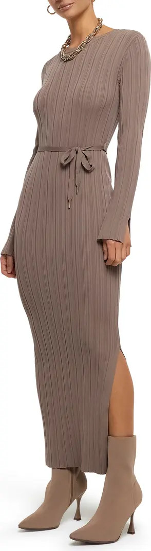 River Island Long Sleeve Variegated Rib Knit Dress | Nordstrom | Nordstrom