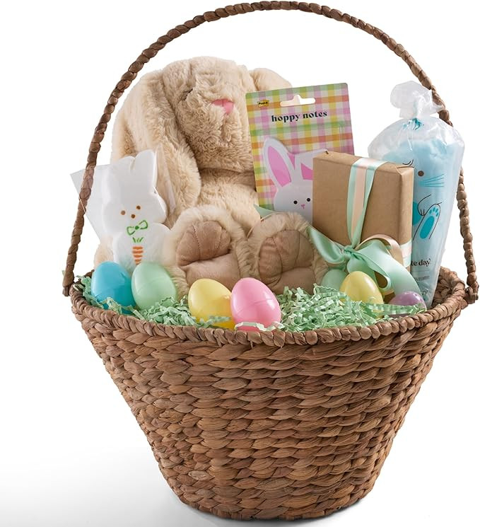 Best Choice Products Handwoven Easter Basket, Large Woven Easter Basket for Kids, Easter Egg Hunt... | Amazon (US)