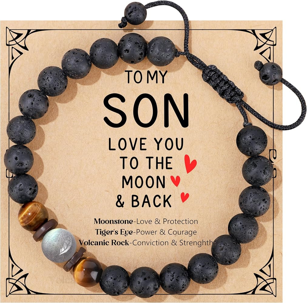 JoycuFF Bracelets for Men Teens Gifts Ideas Teenage Graduation Gift Him Hematite 10 12 16 18 Year... | Amazon (US)
