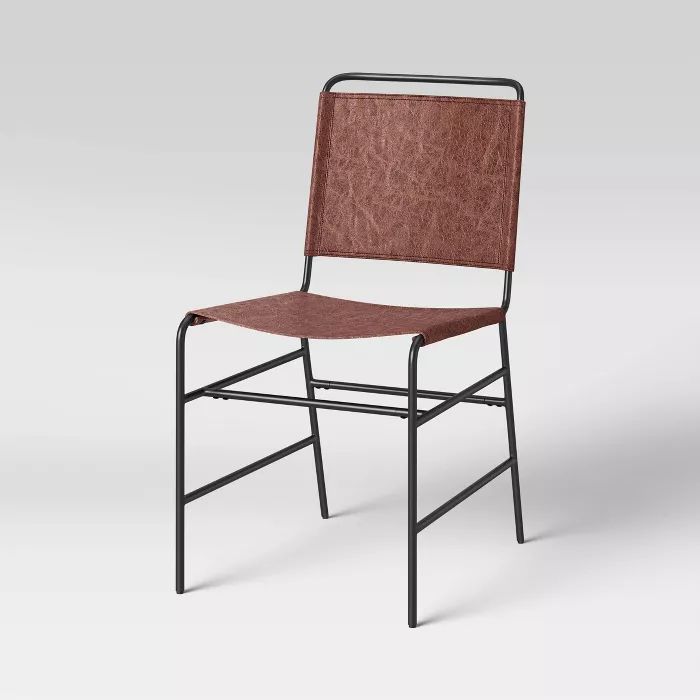 Ward Faux Leather Sling Metal Dining Chair - Threshold™ | Target