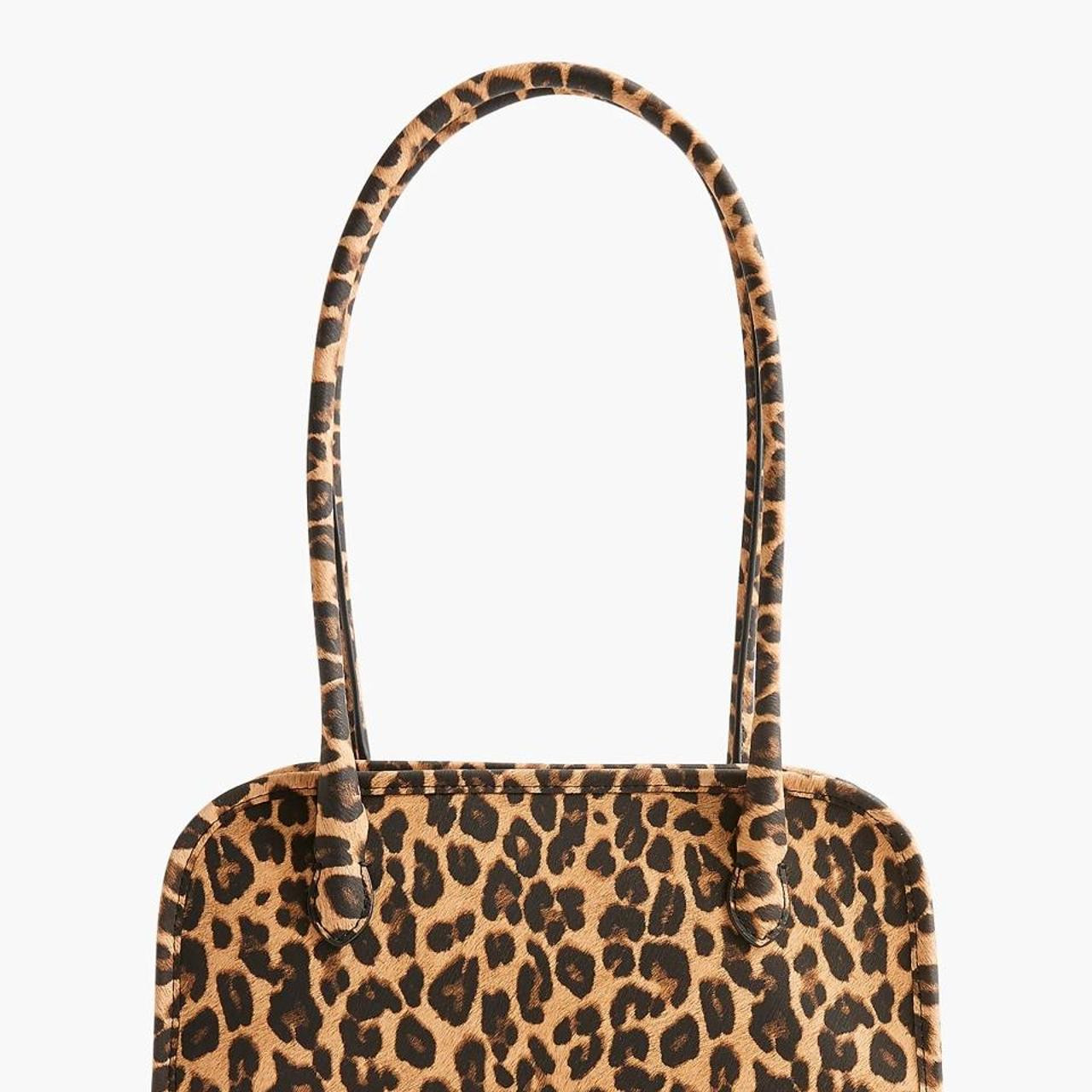 NWOT! J. Crew Leopard Bowler Bag | Depop US