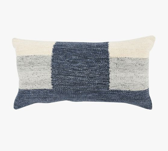 Laurel Colorblock Handmade Lumbar Pillow | Pottery Barn (US)