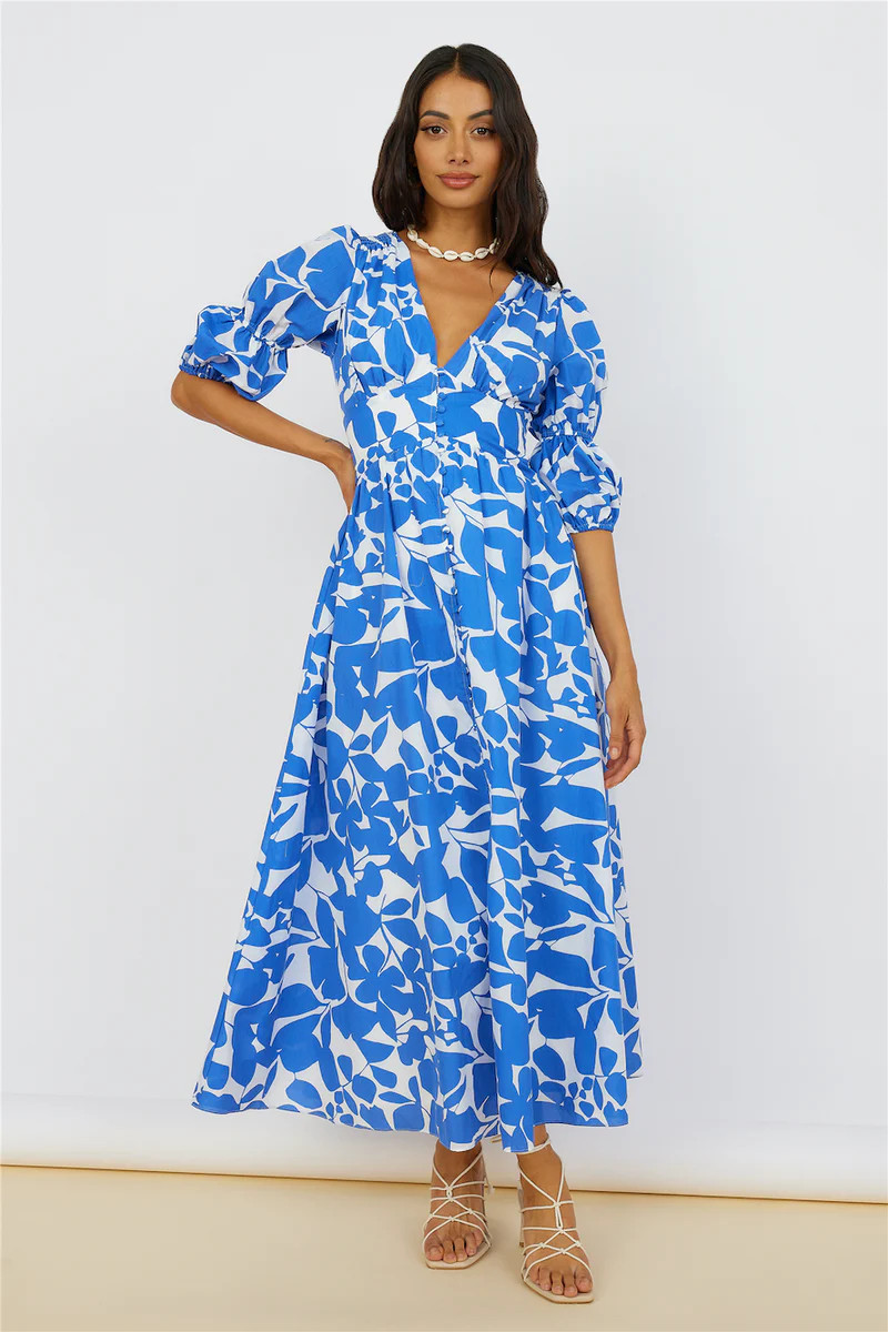 In The Cosmos Maxi Dress Blue | Fortunate One