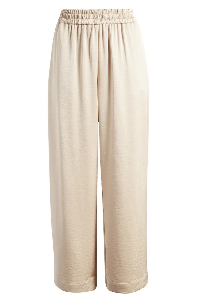 Wide Leg Satin Track Pants | Nordstrom