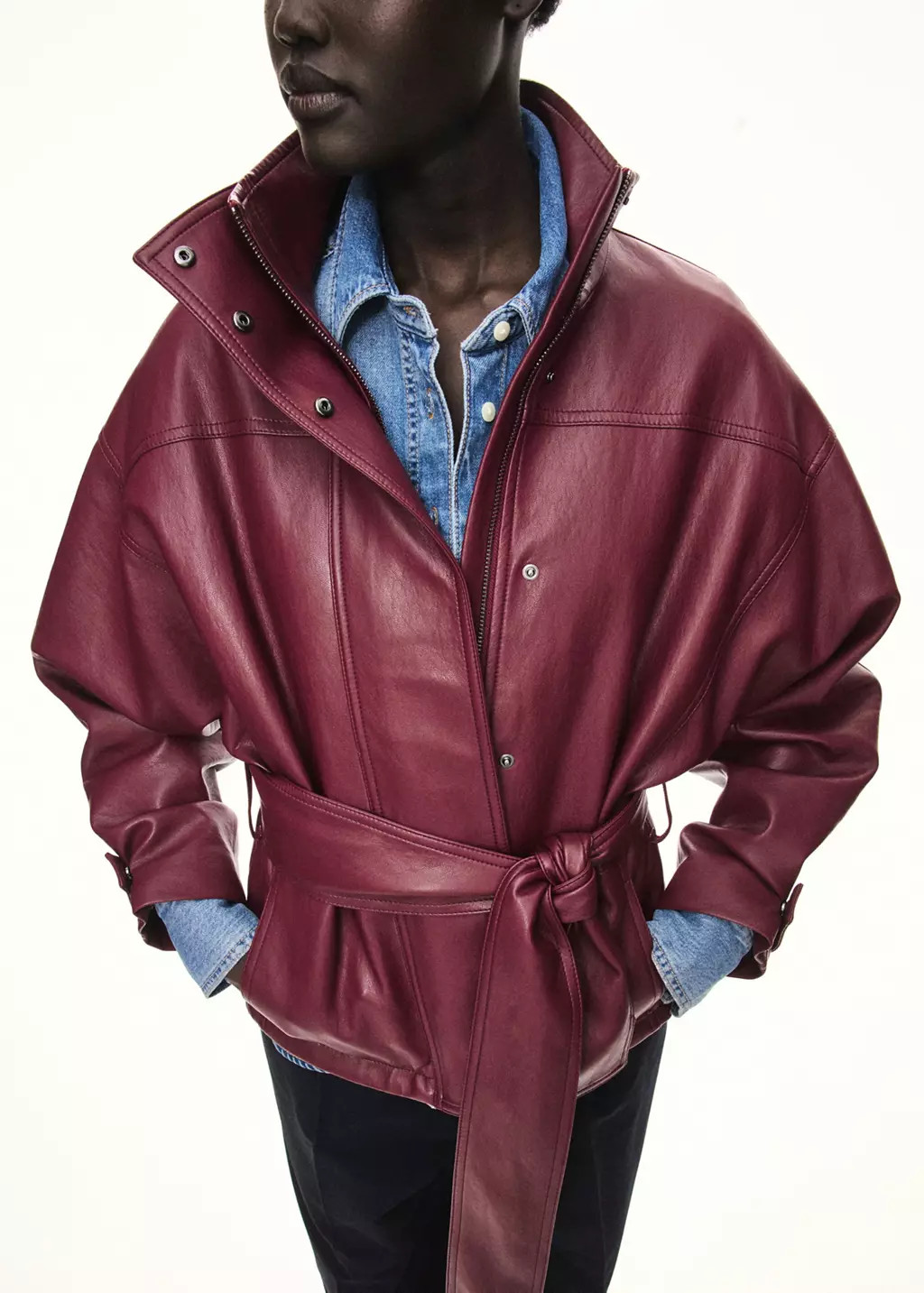 Oversized belted jacket | Mango (US/MX/AU)