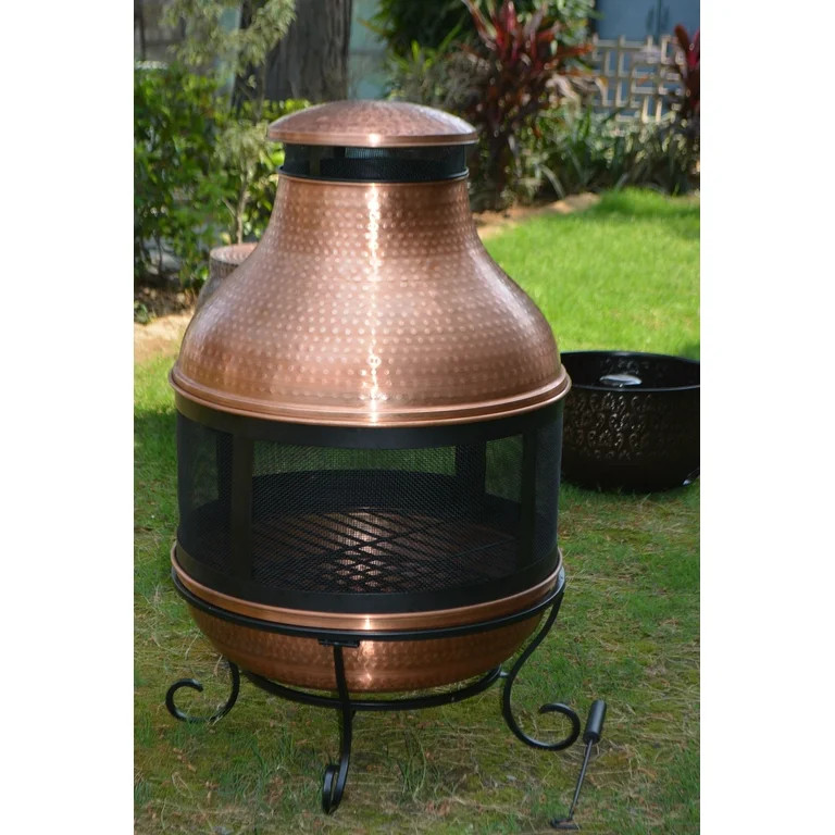 Better Homes & Gardens Wood-Burning Copper Chiminea Fire Pit | Walmart (US)