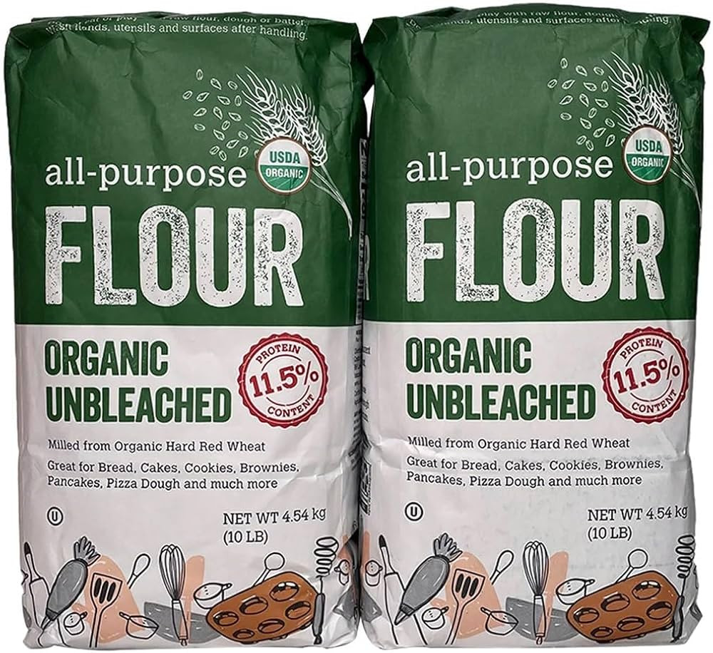 Kirkland Signature Organic Unbleached All Purpose Flour, 10 Pounds (Pack of 2) | Amazon (US)