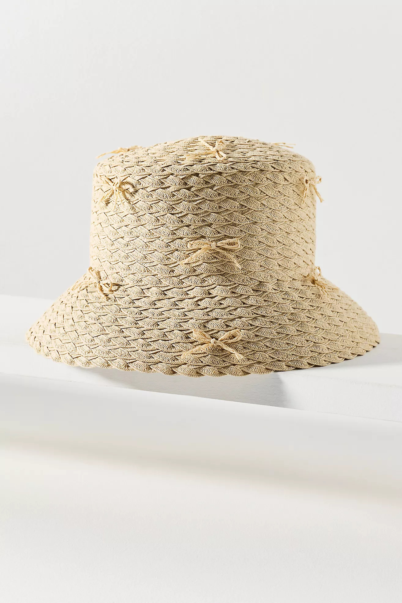 San Diego Hat Co. Rosie Straw Bow Bucket Hat | Anthropologie (US)