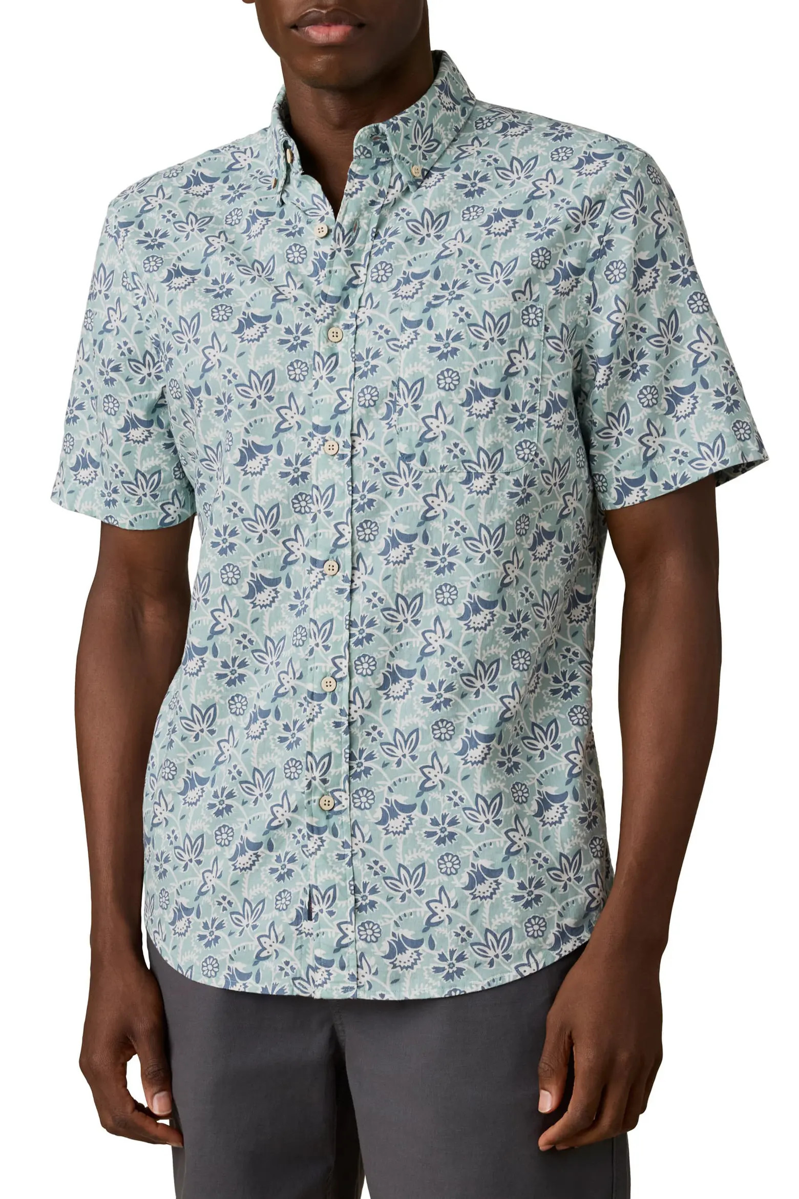 Breeze Short Sleeve Linen Blend Button-Down Shirt (Men) | Nordstrom | Nordstrom