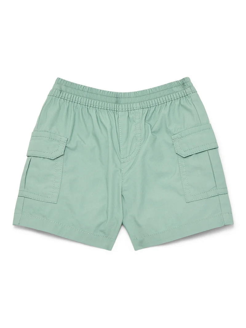 Wonder Nation Baby Boys Cotton Poplin Cargo Shorts, Sizes 0M-24M | Walmart (US)