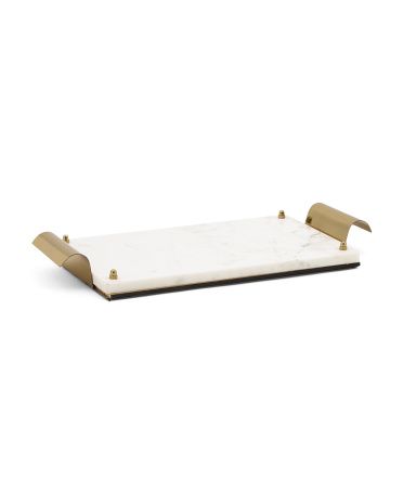 18in Marble Tray With Handles | TJ Maxx