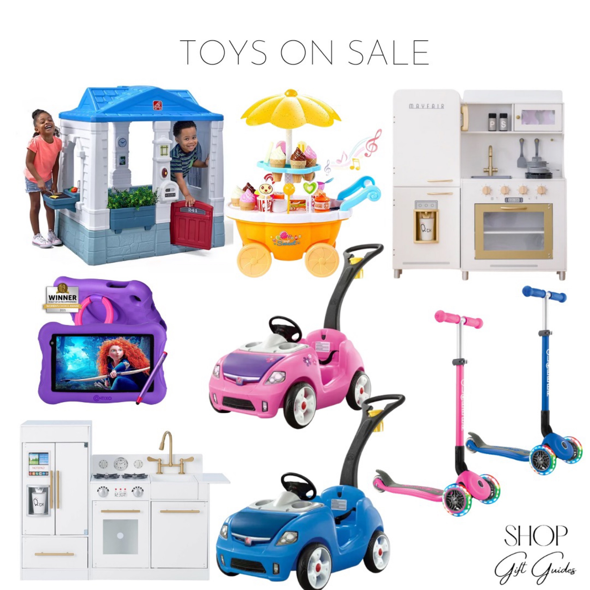 Kids Toys on Sale! Lots of great items to grab for little ones at a better price! 

Play kitchen | kids tablet | scooters for kids | ice cream cart toy | outdoor playhouse | ride on toy | ride on car | outdoor toys 

#LTKkids #LTKsalealert #LTKbaby