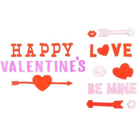 Valentines Day Decoration Window Gel Clings 2 Pack Home School Classroom Office Removable Reusable H | Walmart (US)