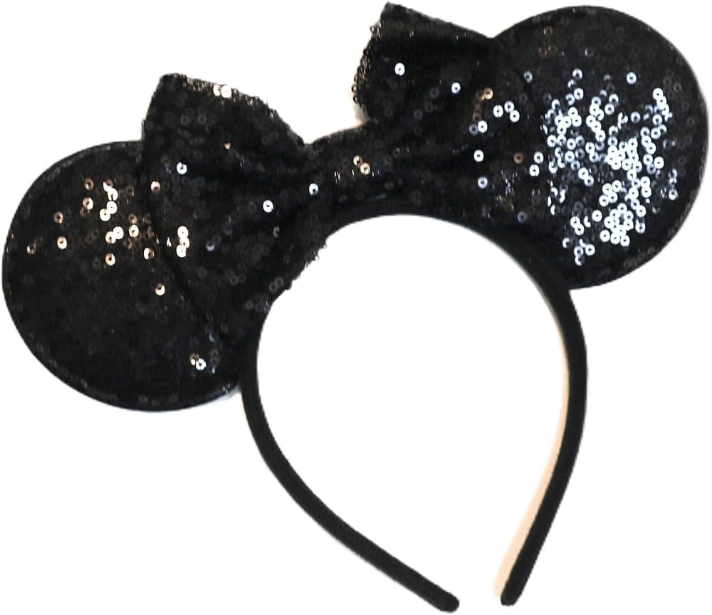 CLGIFT Red sparkle minnie ears, Silver gold blue minnie ears, Custom Mouse Ears,Classic Red Sequi... | Amazon (US)