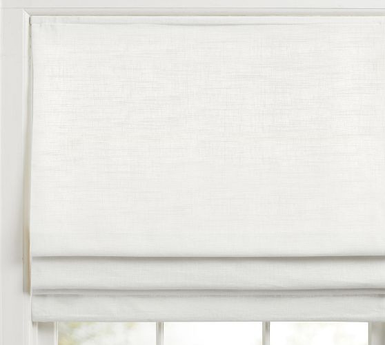 Emery Linen Cordless Roman Shade | Pottery Barn (US)