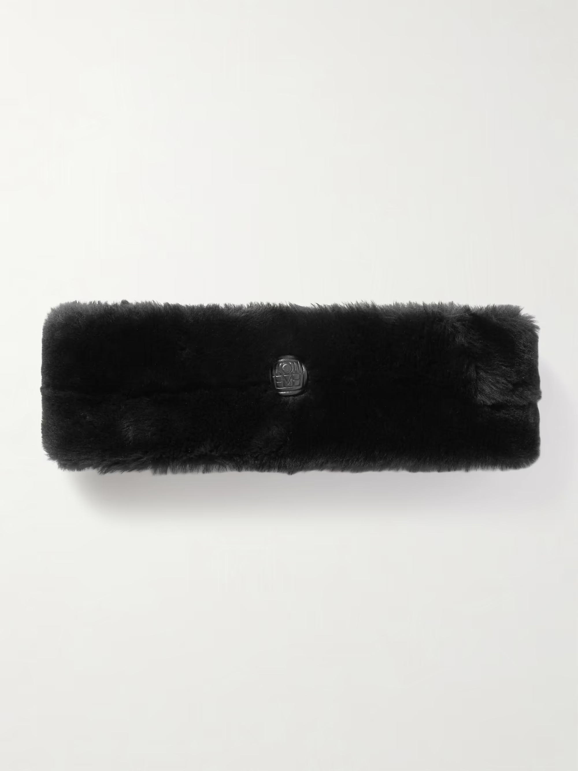 Leather-trimmed shearling headband | NET-A-PORTER (US)