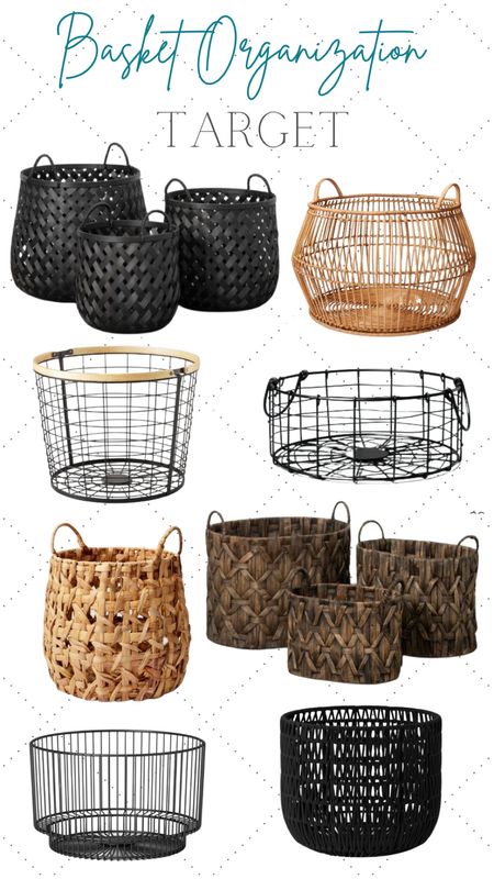 Baskets 
Wire 
Metal 
Wicker 
Woven 

#LTKFind #LTKstyletip #LTKhome