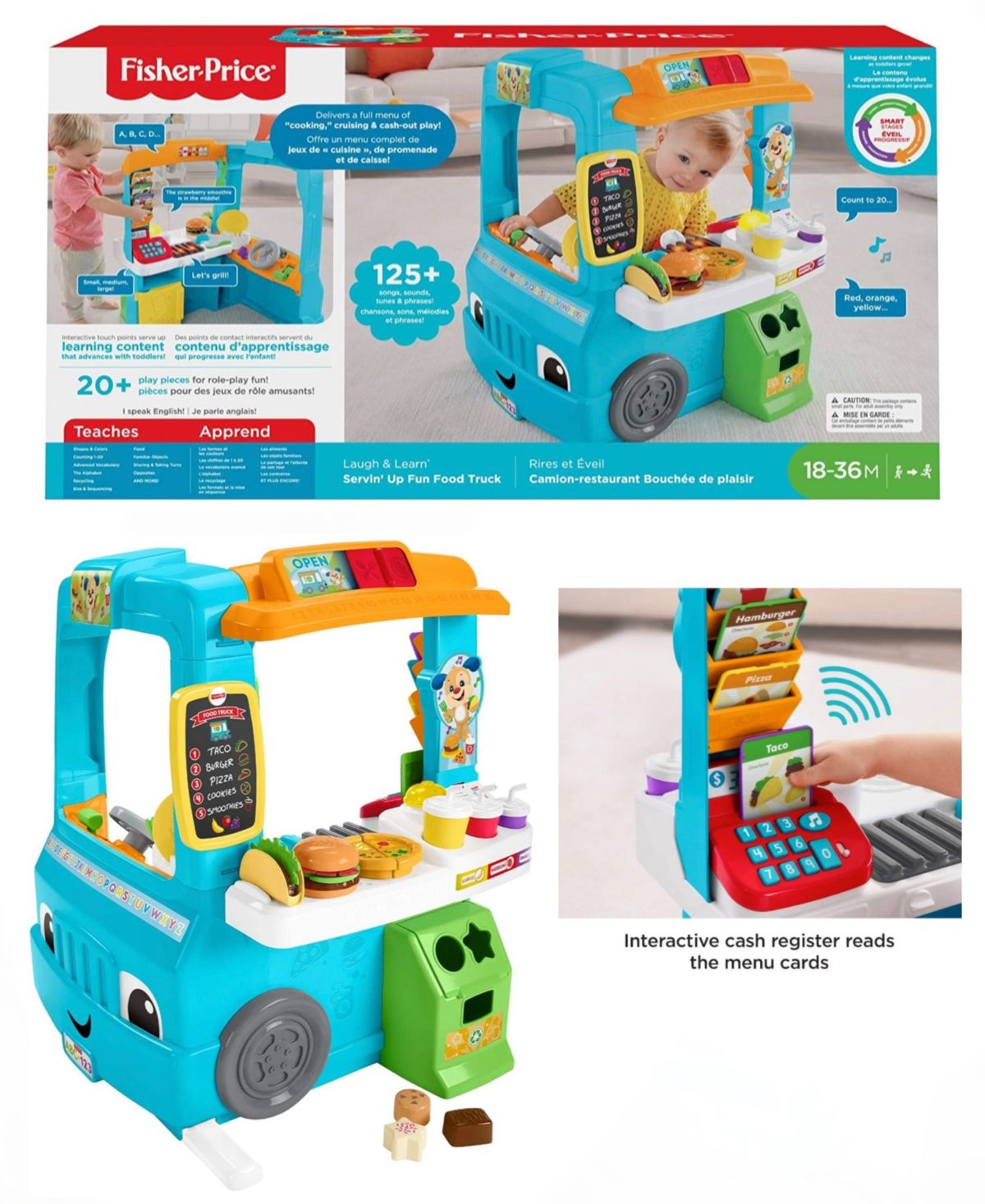 Fisher Price- Servin Up Food Truck 25 Pieces Playset | Macys (US)