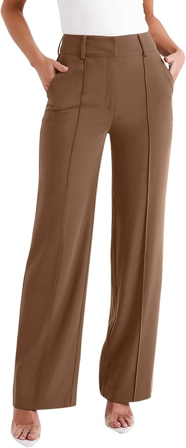 NIMIN High Waisted Work Pants for Women Wide Leg Dressy Pants Business Casual Trousers 2026 Summe... | Amazon (US)