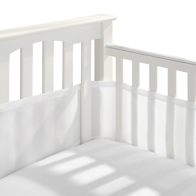BreathableBaby Breathable Mesh Liner for Full-Size Cribs, Classic 3mm Mesh, White (Size 4FS Cover... | Amazon (US)