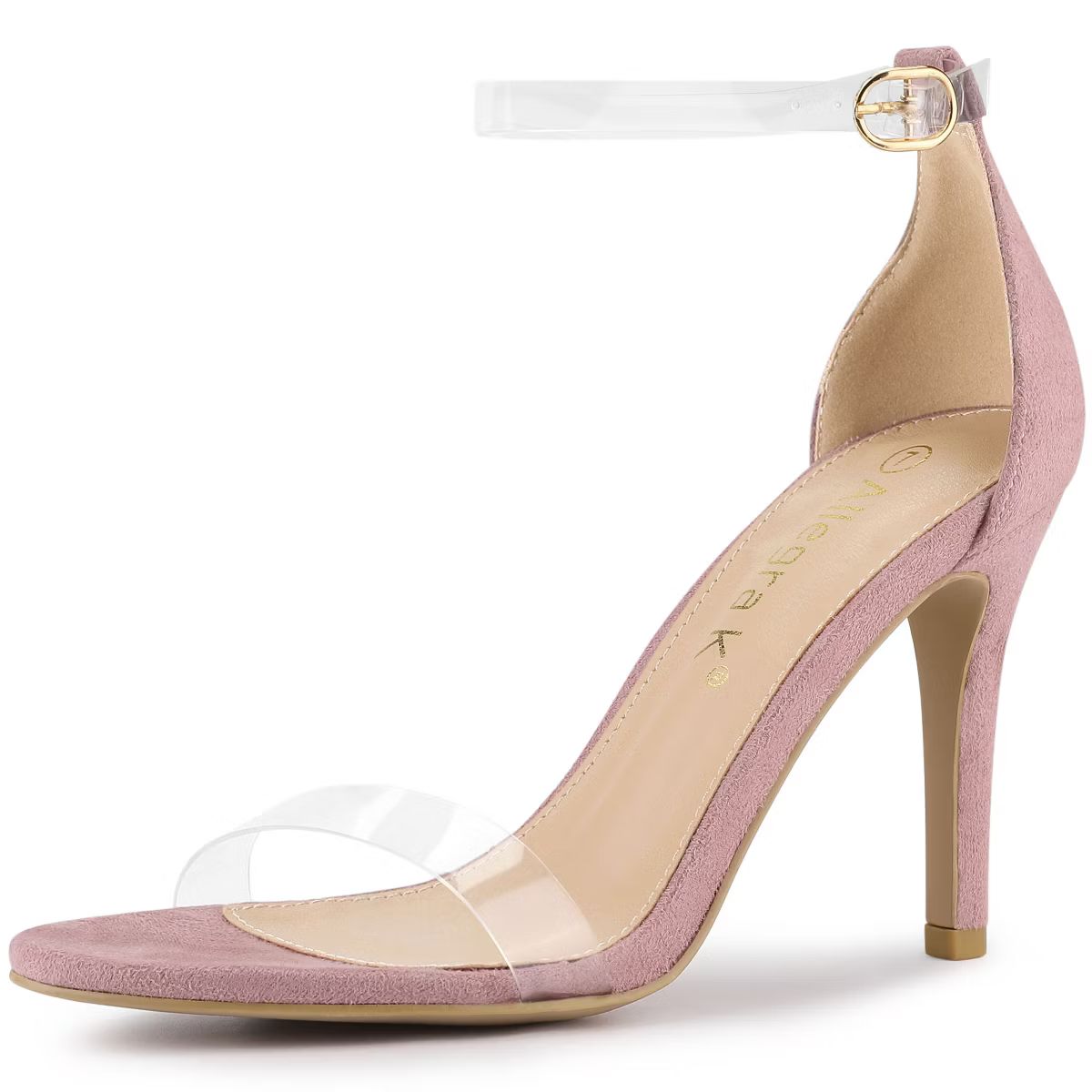 Allegra K Women's Open Toe Clear Ankle Strap Stiletto Heel Sandals | Target