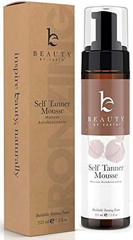 Self Tanner Mousse - Self Tan with Organic Botanicals, Tanning Foam Self Tanning Mousse for a Bro... | Amazon (US)