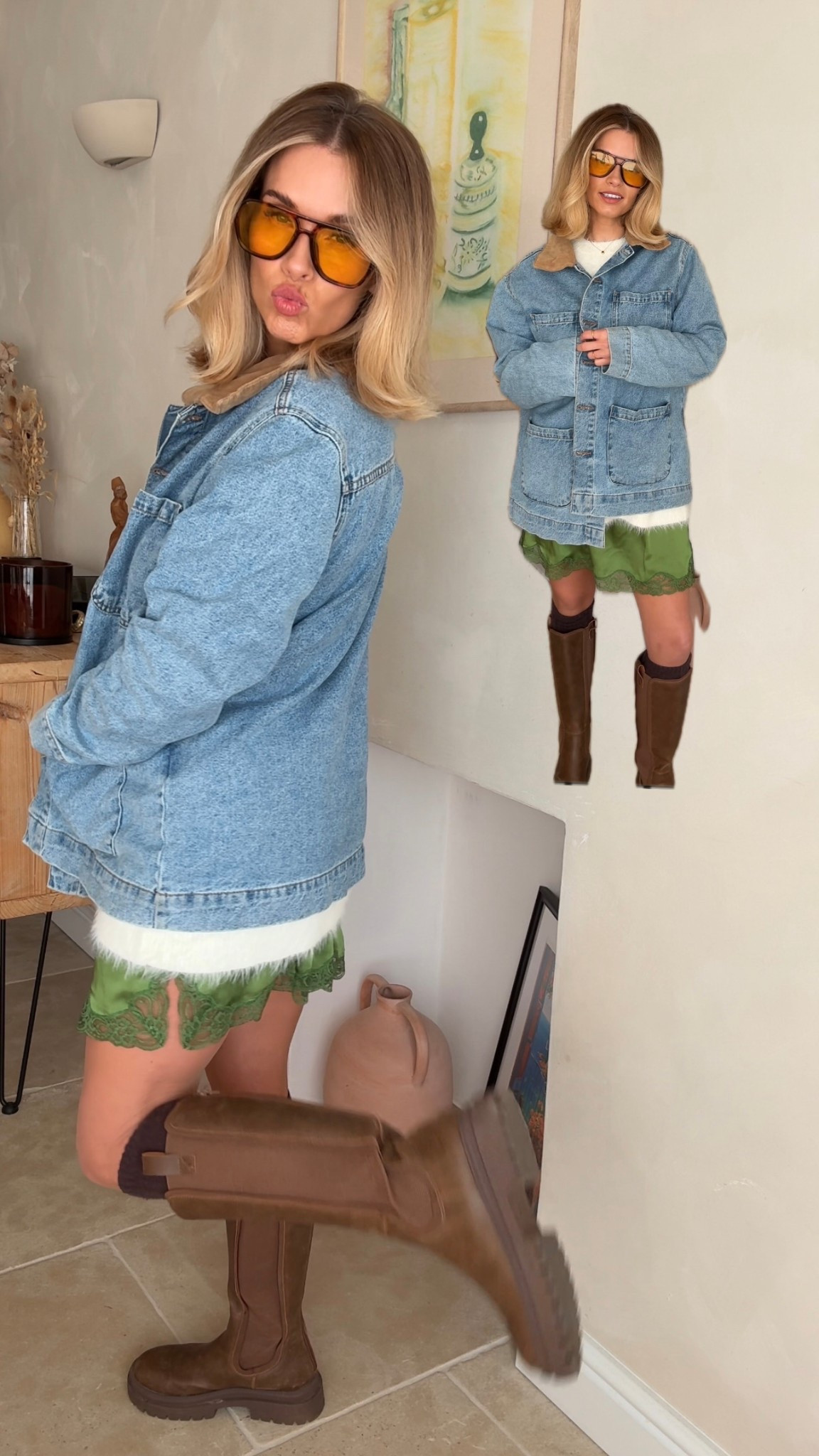 Outfit details ✨
Jacket size S
Jumper size S 
Skirt size 8 
Wearing sheer tight 


#LTKpetite #LTKautumn #LTKbeauty