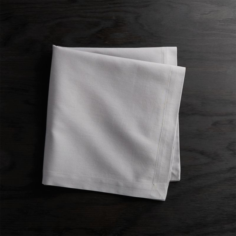 Fete Grey Cotton Napkin + Reviews | Crate and Barrel | Crate & Barrel