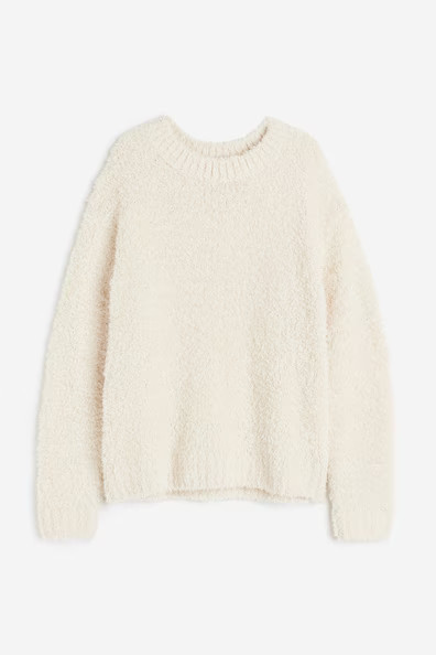 H & M - Fluffy-knit Loungewear Top - Beige | H&M (US + CA)